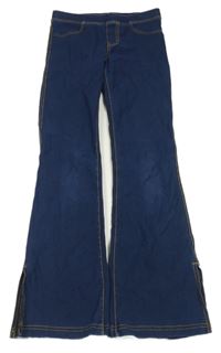Tmavomodré flare džegíny H&M