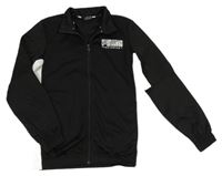 Černo-bílá propínací sportovní mikina s logem PUMA