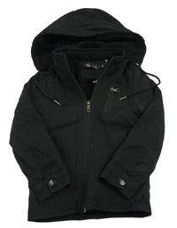 Černá šusťáková zateplená bunda s kapucí Me.Too