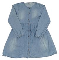 Svetlomodré ľahké rifľové prepínaci šaty Matalan