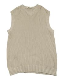 Svetlobéžová rebrovaná svetrová vesta H&M