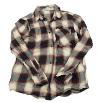 Smetanovo-čierno-béžovo-vínová kockovaná košeľa H&M