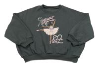 Tmavosivá oversize mikina s baletkou Matalan