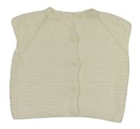 Smotanová rebrovaná pletená prepínaci vesta