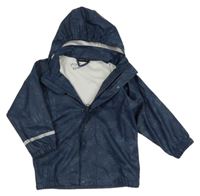 Tmavomodrá nepromokavá bunda s raketami a odopínacíá kapucňou name it.