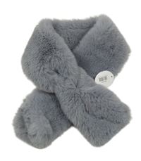 Nové - šedá kožešinová šála 