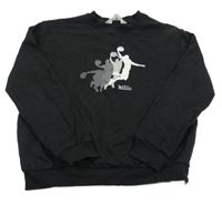 Čierna mikina s basketbalisty H&M