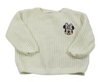Smotanový rebrovaný žinylkový sveter s Minnie PRIMARK