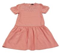 Nové - ružové šaty s kamienkami TEX