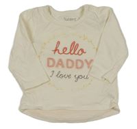 Smetanové triko s nápisy Nutmeg