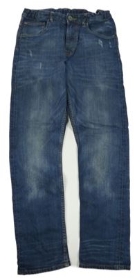 Modré loose rifle ošoupaného vzhledu H&M