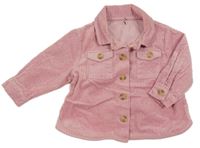 Růžová manšestrová košilová bunda Mothercare