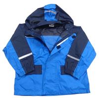 Modro-tmavomodrá šušťáková bunda s kapucňou Impidimpi