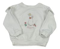 Biela oversize mikina s králíkem - Peter Rabbit M&S