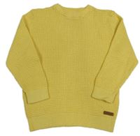 Žltý rebrovaný sveter H&M