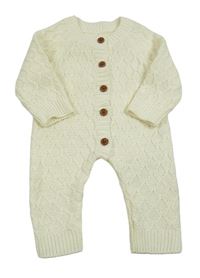 Smotanový pletený overal