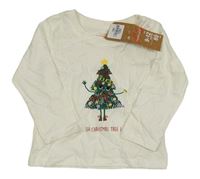 Nové - Smetanové triko se stromkem Primark