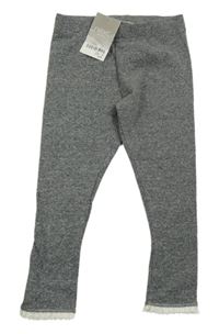 Nové - Šedo-třpytivé pruhované legíny Next