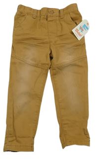 Nové - Hnedé plátenné nohavice Rebel