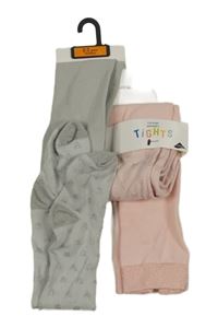 Nové - 2x thermo silonky so srdíčky - šedé + růžové George