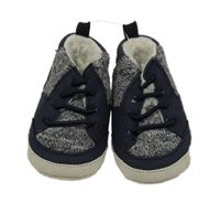 Nové - Tmavomodro-melírované zateplené capáčky F&F vel. 17