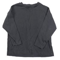 Antracitové žebrované triko George