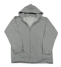 Sivá melírovaná prepínaci mikina s kapucňou AWDis