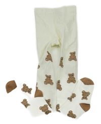 Smetanové punčocháče s medvědy H&M