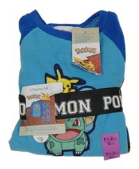 Nové - Modro-safírové fleecové pyžamo s Pokémony Primark