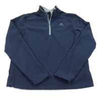 Tmavomodrá fleecová funkčná mikina Quechua