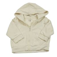 Krémová prepínaci mikina s volánikmi a kapucňou M&S