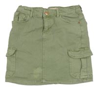 Zelená rifľová cargo sukňa Kids Only