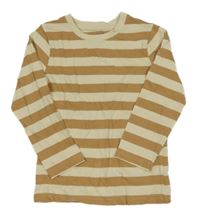 Béžovo-hnědé pruhované triko Nutmeg