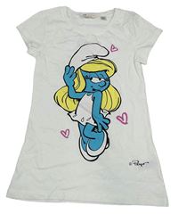 Bílé tričko se Šmoulinkou H&M