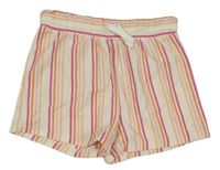 Smetanovo-farebné pruhované kraťasy Topolino