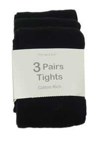 Nové - 3x čierne pančuchy Primark