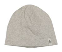 Světlešedá melírovaná žebrovaná čepice H&M