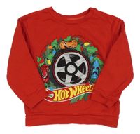 Červená mikina s Hot Wheels autami Dunnes