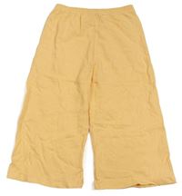 Žlté vzorované culottes nohavice George