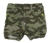 Khaki army rifľové kraťasy F&F