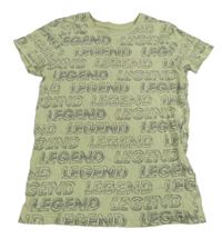 Světlezelené tričko s nápisy Primark