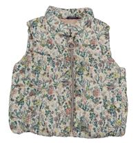 Bielo-farebná šušťáková zateplená vesta C&A