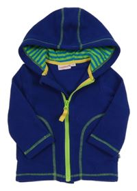 Modrá fleecová propínací mikina s kapucí Liegelind