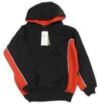 Nové - černo-červená mikina s kapucí 