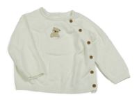 Smotanový sveter s medvěďom Nutmeg