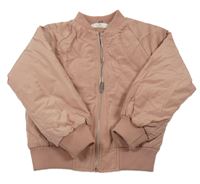 Starorůžový šusťákový zateplený bomber H&M