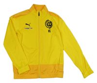 Žlutá sportovní propínací mikina s logem Puma