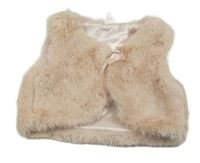 Svetloružová kožušinová podšitá vesta H&M