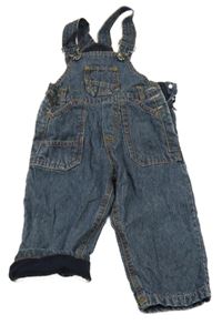 Modré podšité laclové rifle s kapsou Topolino