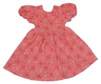 Svetloružová -červené kvetované šaty Tu